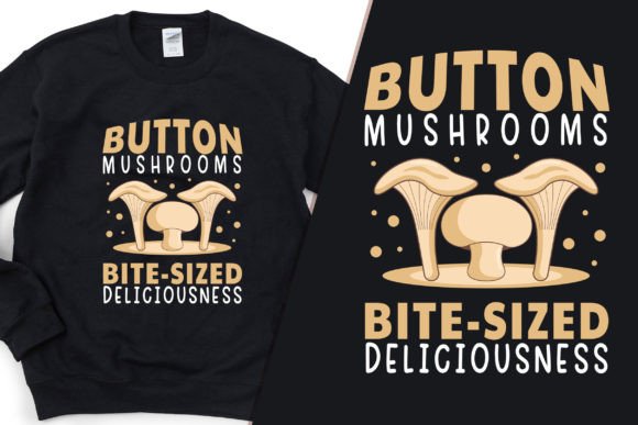 A Cute Button Mushroom Design for Embroidered Projects
