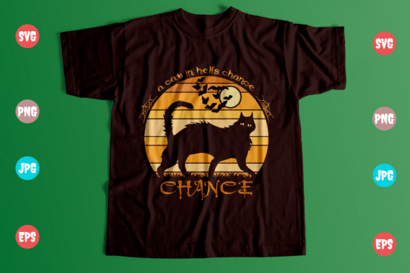 A Halloween Cat T-Shirt Design for Your Seasonal Craft Business
