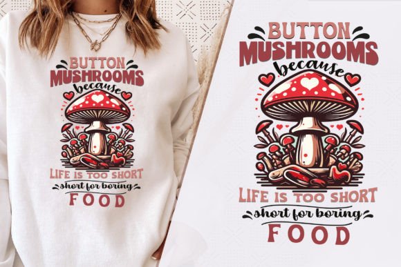 A Mushroom Graphic's Practical Fit for T-Shirt Designs