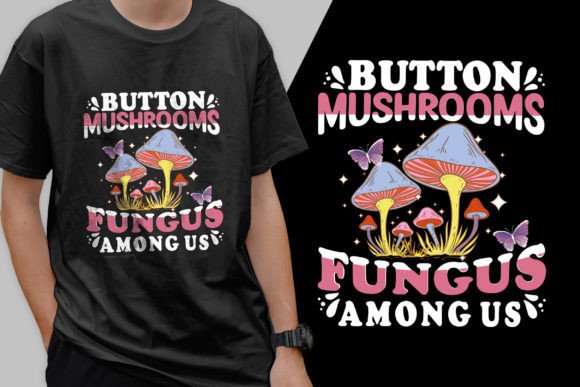 Button Mushrooms: A Stylish, Fungal Embroidery Motif