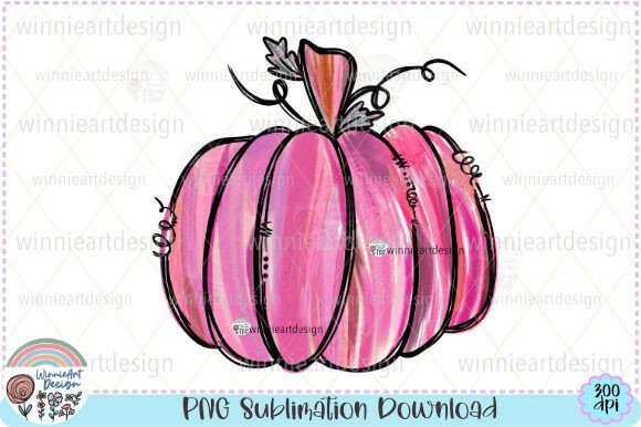 Crafting with the Pumpkin Painted Pink Watercolor Graphics