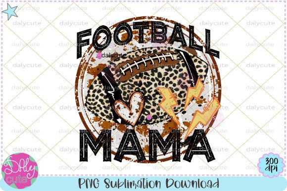 Football Mama Cowhide PNG: A Graphic Asset for T-Shirt Designs & Editorial Content