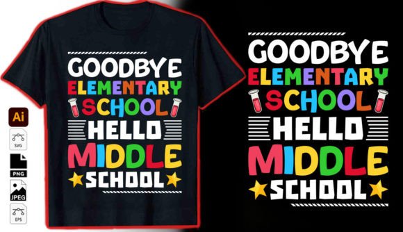 Goodbye Elementary School Tshirt Design Graphics Review