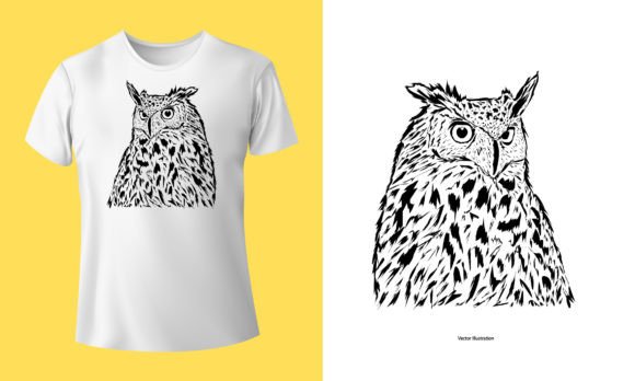 Great Horned Owl T-Shirt Graphic for T-Shirt Designs