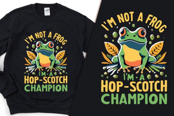 Hopscotch Champion Frog Classic T-Shirt Graphics