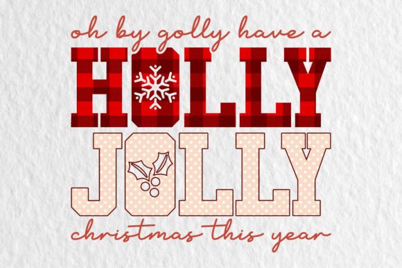 Retro Holly Jolly Christmas SVG: Graphics & T-Shirt Designs