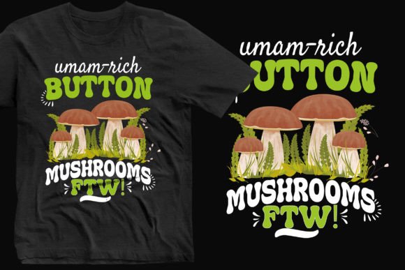 Umami Rich Mushrooms SVG for Graphic Crafting